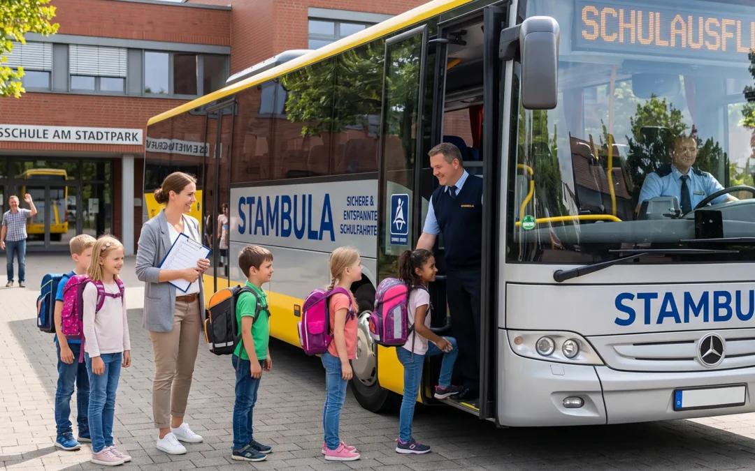 Schulbusse, die pünktlich kommen: sichere Transporte und Klassenfahrten